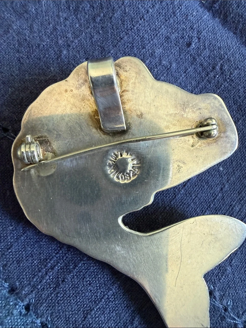 Vintage Taxco Mex Sterling Fish Convert Pin Pendant Brooch 925 25g